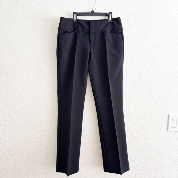 Elle Pants - ELLE Dress Pants Size 6 Black Straight Leg Stretch Professional Work Trousers